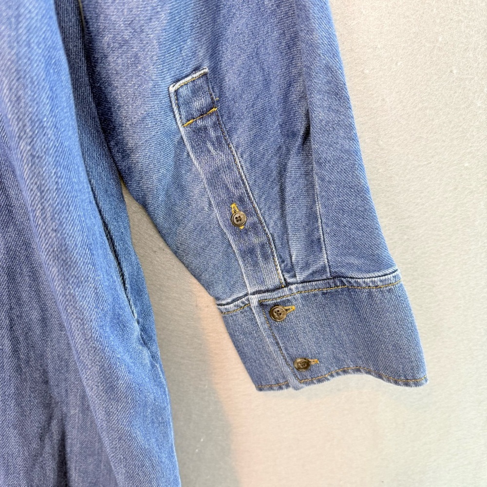 COS - women’s Oversized Waisted Denim shirt midi dress blue jeans button down 14 - Picture 10 of 11